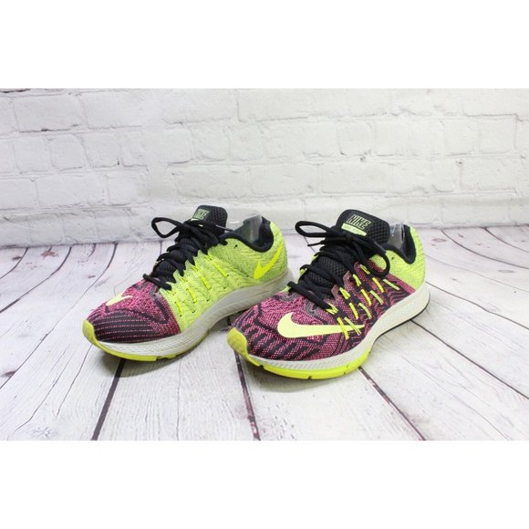 Nike Air Zoom Elite 8 Green Pink Mesh Low Top Sneaker Running Shoes Size 8 - Picture 2 of 9